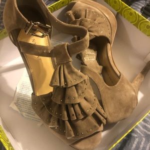 Suede Platform Heels